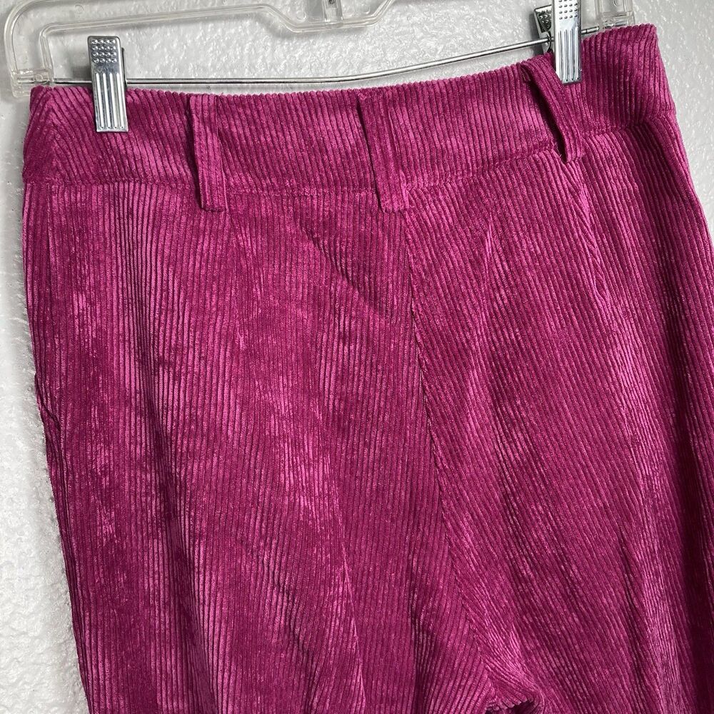 Womens Wide Leg Corduroy Trousers 27x30 Chino Pants Pink Fuchsia Vibrant Artsy - Picture 7 of 11